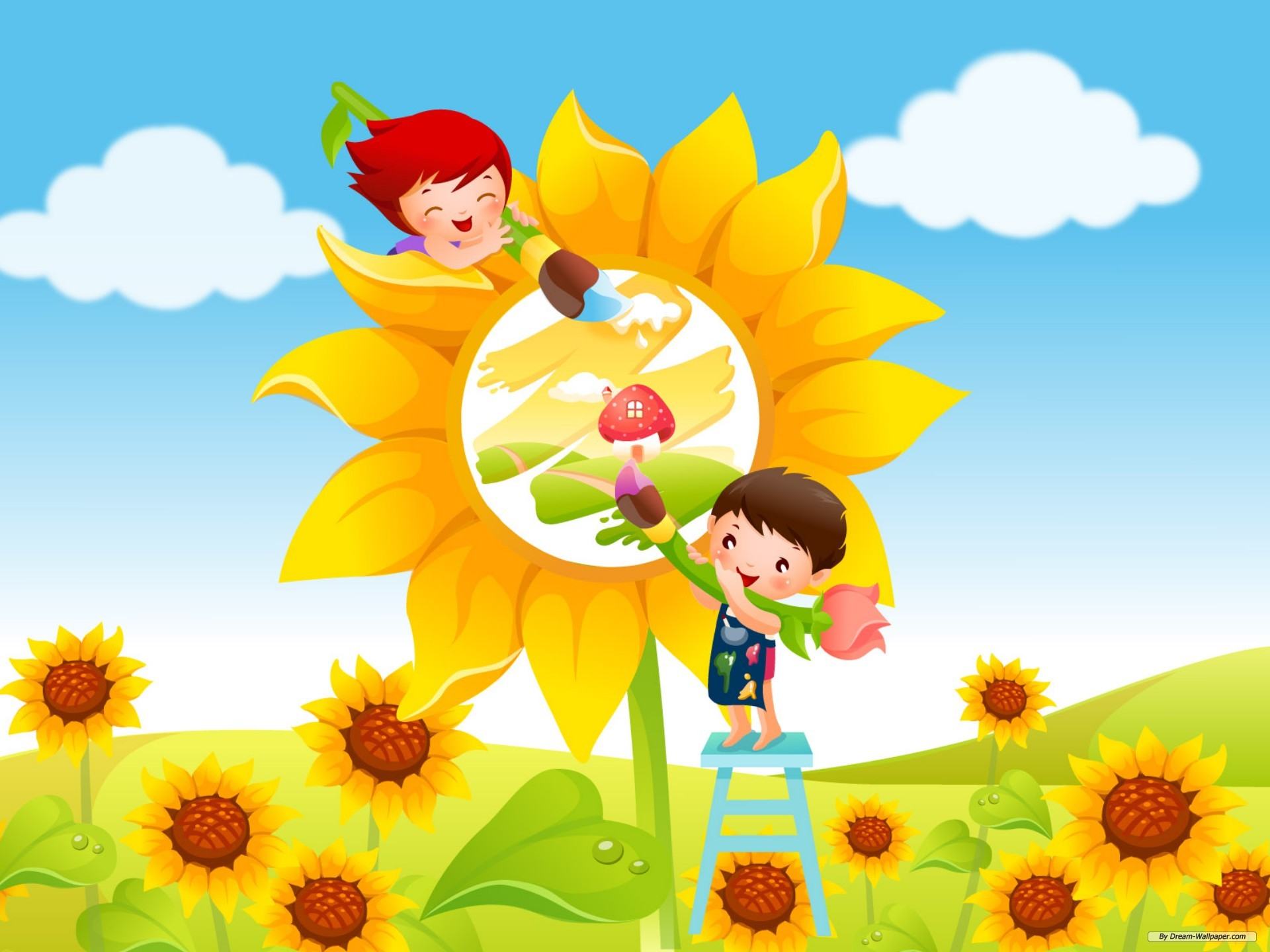High Resolution Childrens Wallpaper HD 4 Colorful Cartoon Full ...