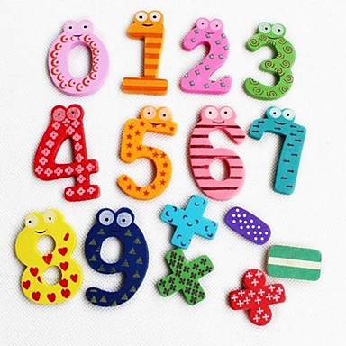 Colourful Funny Math Symbol Wooden Fridge Magnets Educational Toy ...