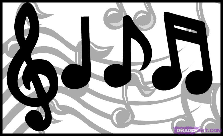 How to Draw Music Notes, Step by Step, Notes, Musical Instruments ...