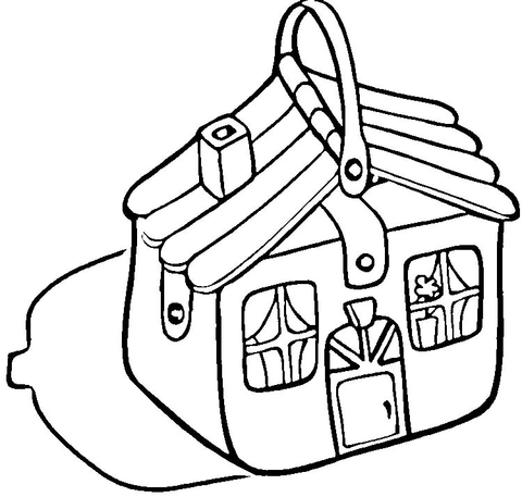 SUITCASE COLORING PAGE « ONLINE COLORING