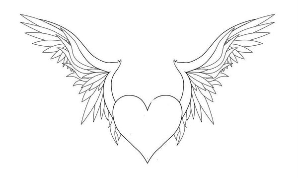 Coloring Pages Of Hearts With Wings | Day Coloring Pages, Holidays ...