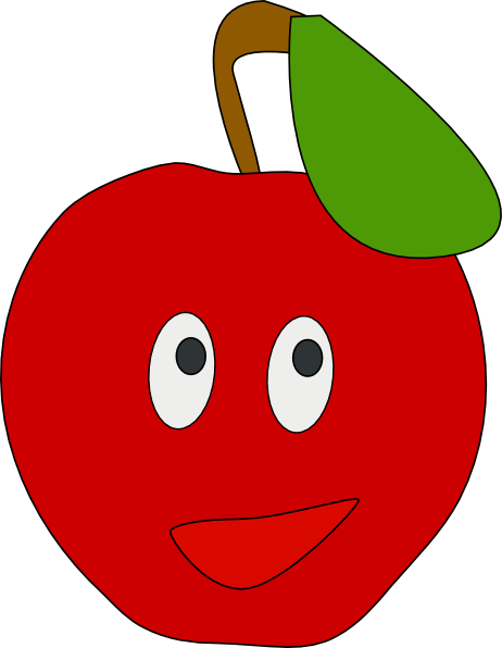 Smiling Apple Clip Art at Clker.com - vector clip art online ...