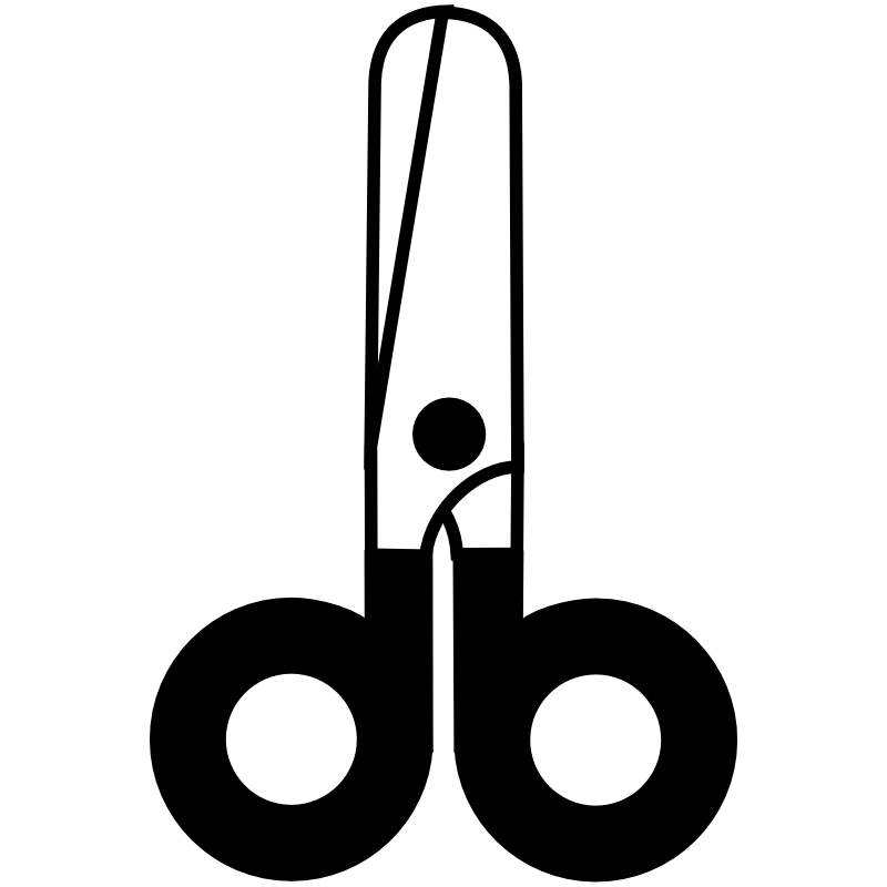 Clipart - scissors closed icon