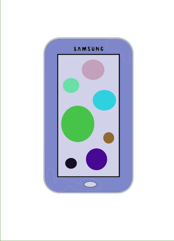 Samsung Smart Phone - vector Clip Art