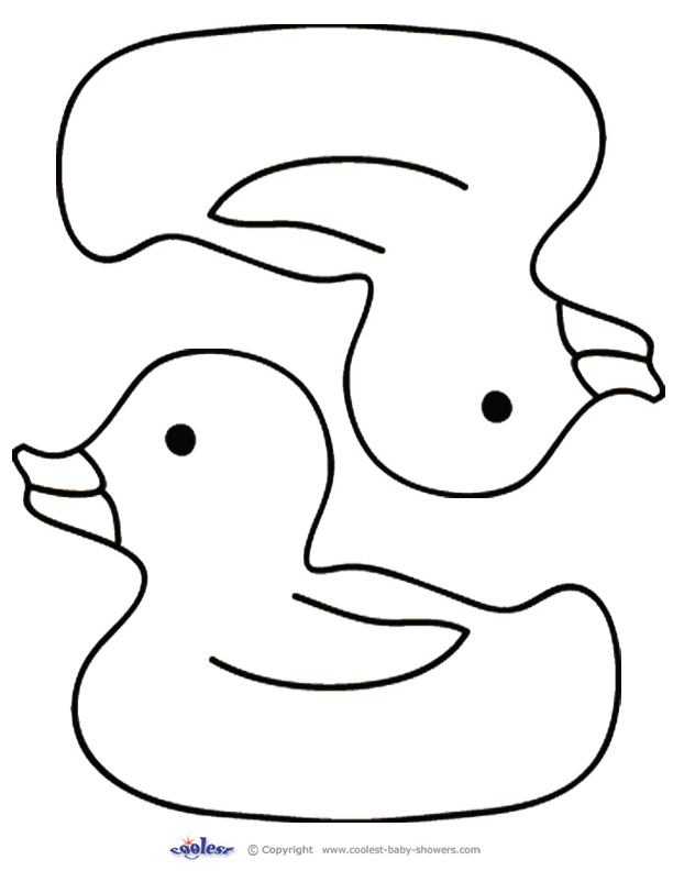 Gallery For > Rubber Duck Coloring Page