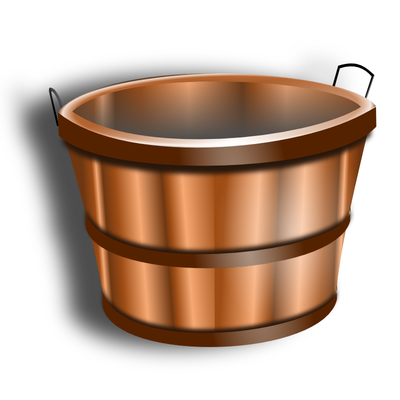 Clipart - wooden bucket