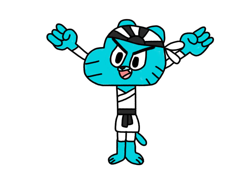 Gumball in a Karate Suit by MigsGarcia5127 on deviantART
