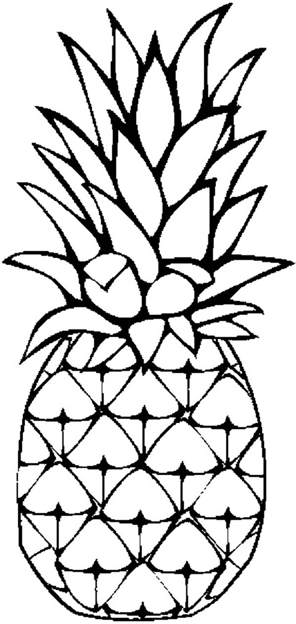 A Sweet Caribbean Pineapple Coloring Page - Download & Print ...