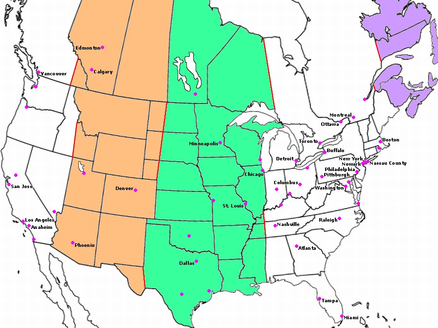 Canadian Timezone Map