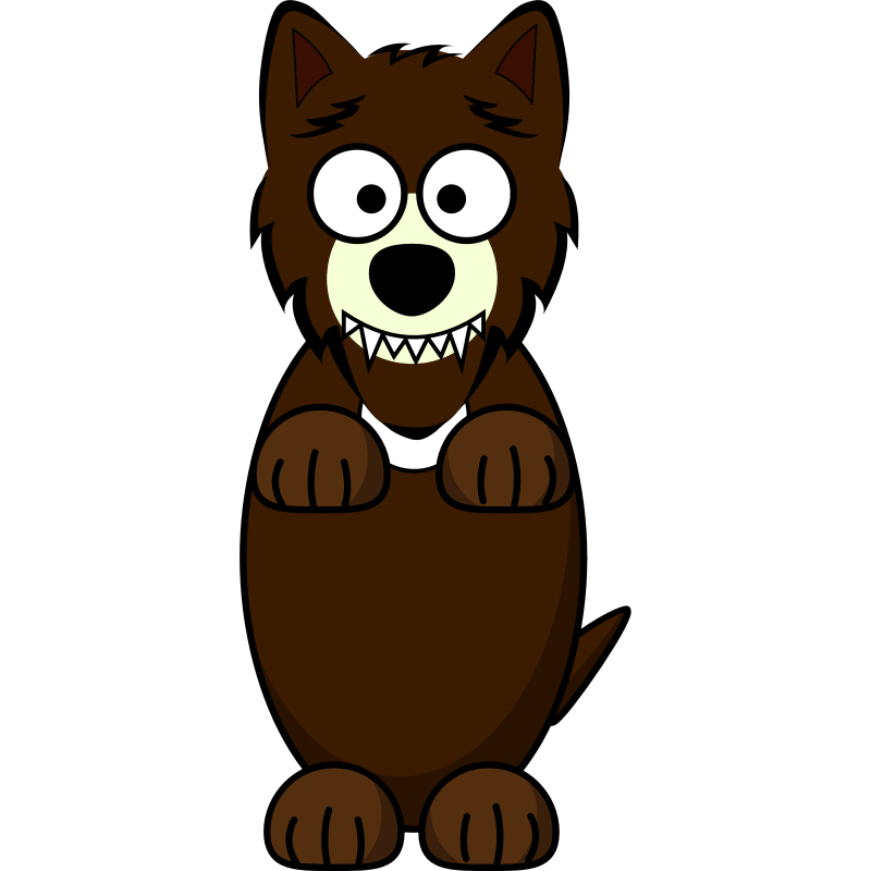 Clipart - Cartoon Wolf
