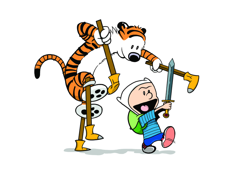 Buy Calvin and Hobbes Duo Poster | Buy Cartoon Posters | Posterduniya.