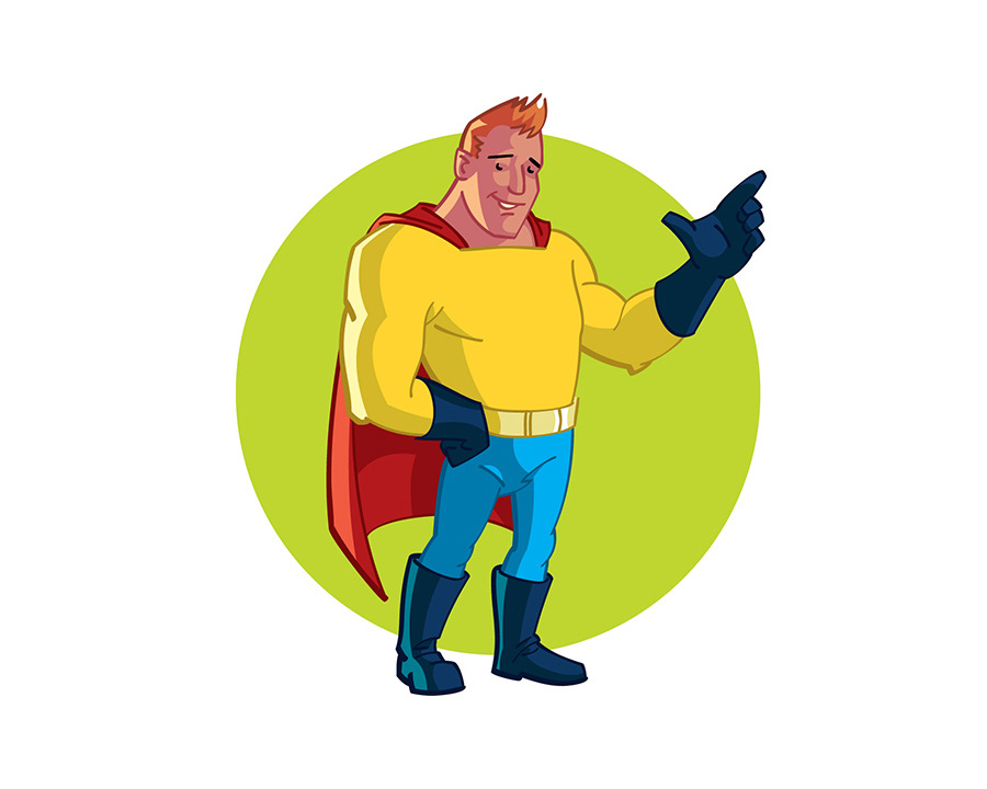 Cartoon superhero logo character by scorpy-roy on deviantART