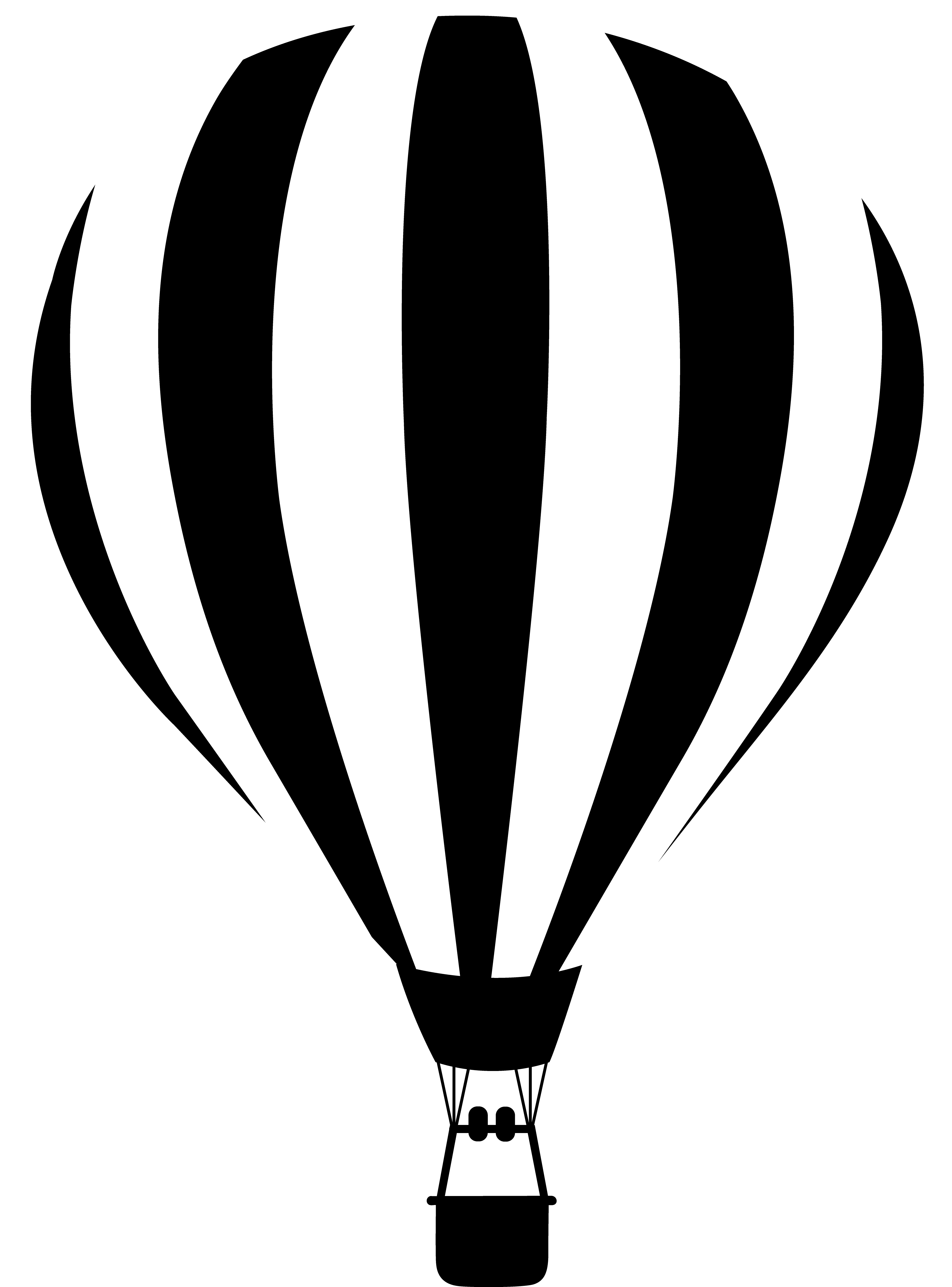Black And White Hot Air Balloon Clipart | Clipart Panda - Free ...