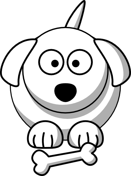 Cartoon Dog Outline Clip Art at Clker.com - vector clip art online ...