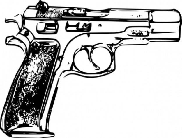 Police Gun Clip Art - Free Objects Vector Download Gun Horizontal ...