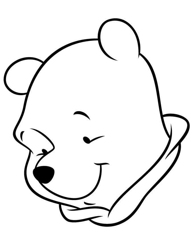 Simple Winnie The Pooh Bear Coloring Page | Free Printable ...
