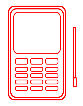 Drawing a cartoon cell phone