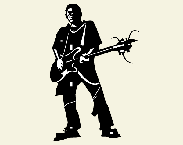 Guitarist Silhouette Free Vector | Download Free Vector Graphic ...