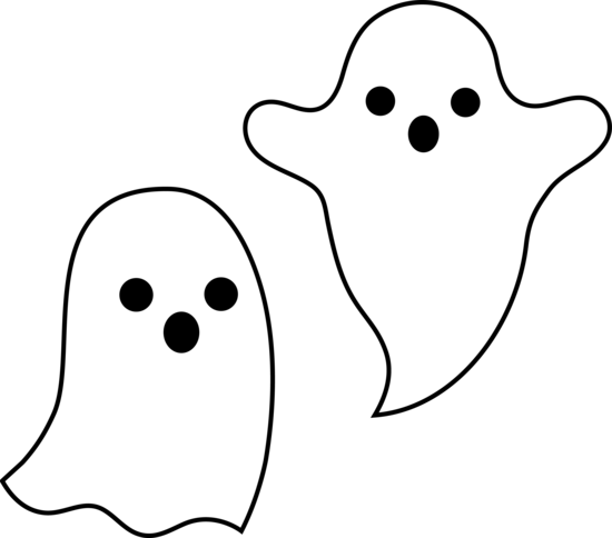 Simple Spooky Halloween Ghosts - Free Clip Art