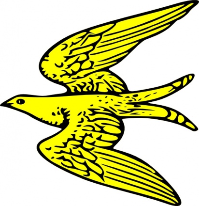 Flying Yellow Bird clip art - Download free Other vectors ...