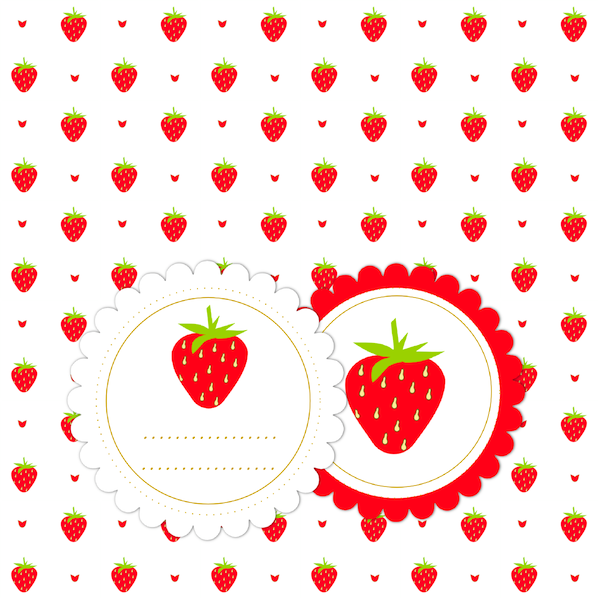 free digital strawberry scrapbooking paper and embellishment ...