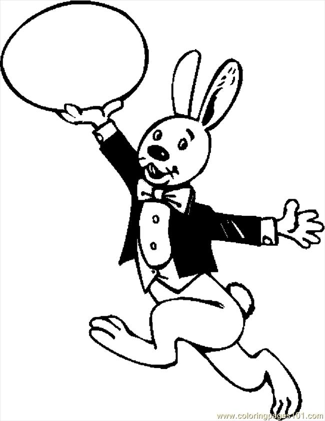 Coloring Pages Bunny In Tuxedo (Entertainment > Holidays) - free ...