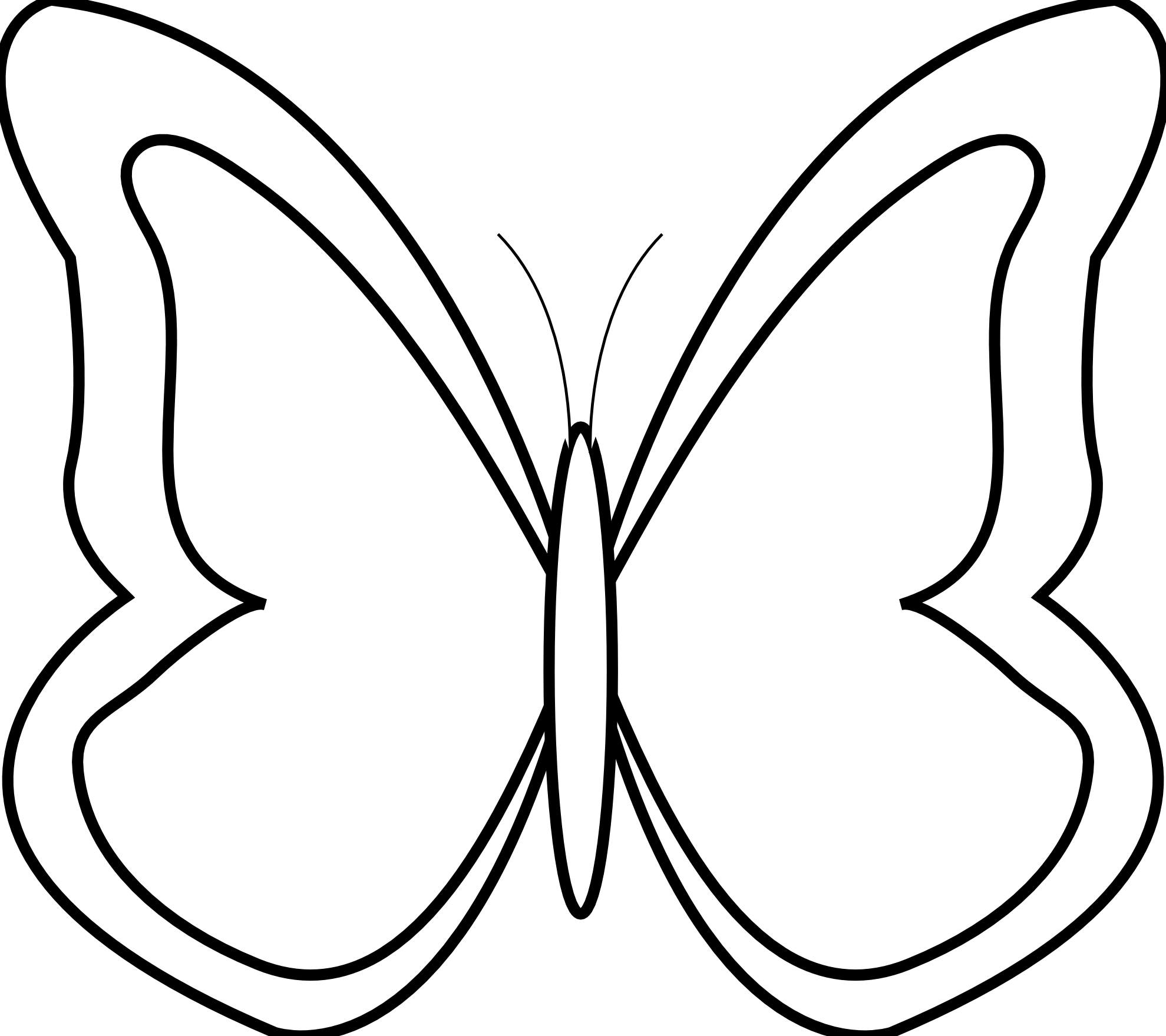 Butterfly Outline Clipart - Cliparts.co