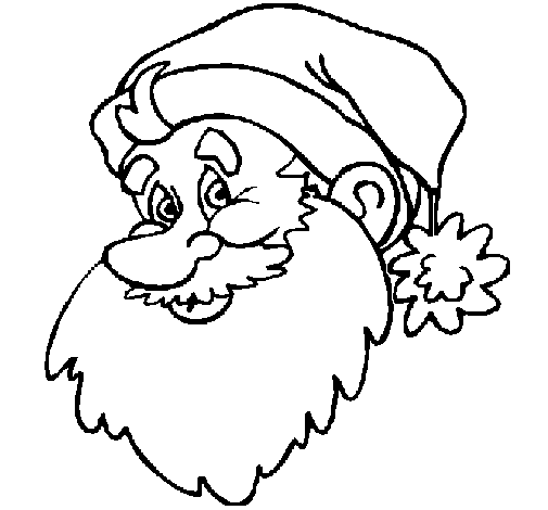 Father Christmas Face Colouring | quotes.
