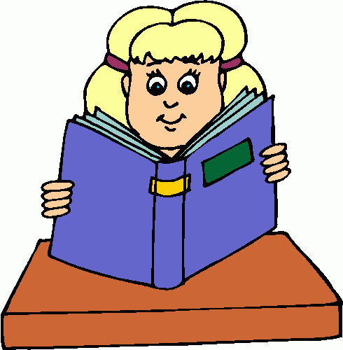 free clipart girl reading - photo #1
