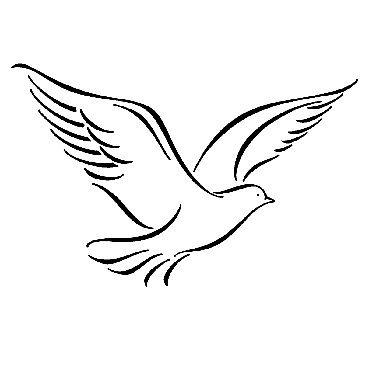 Pin Drawings Doves Flying | Clipart Panda - Free Clipart Images