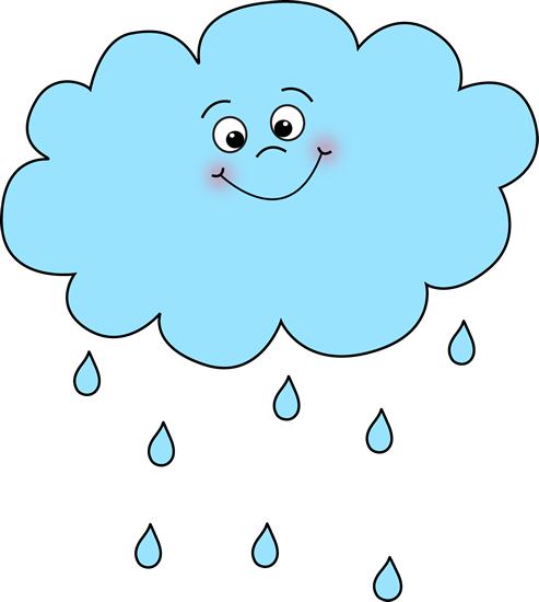 Happy Rain Cloud Clip Art - Happy Rain Cloud Image