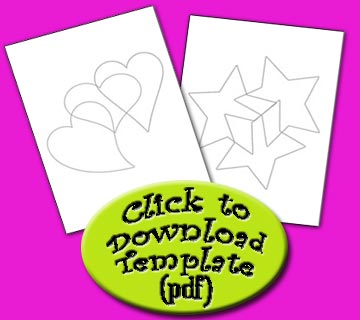Stacked Hearts and Stars – Doodle Templates | The Rainbow Elephant