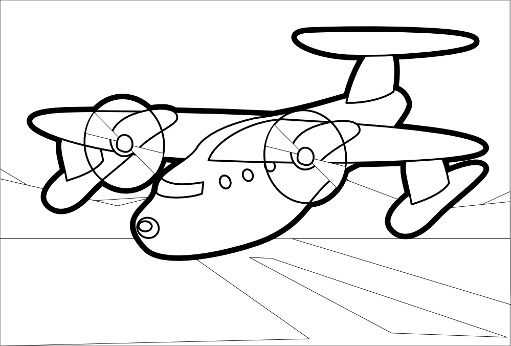 Red Plane 2 Black White Line Art Scalable Vector Graphics SVG ...