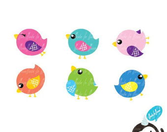 Popular items for cute bird clip art on Etsy