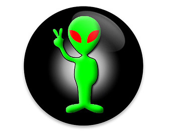 Popular items for alien peace sign on Etsy