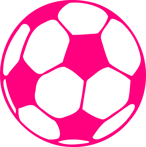 Hot Pink Soccer Ball clip art - vector clip art online, royalty ...