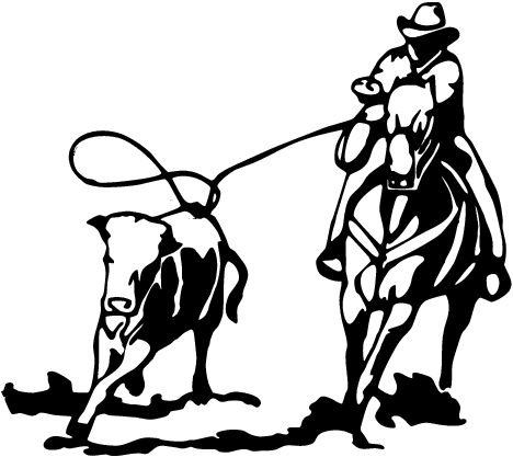 Cowboy Roping Clipart Black And White | Clipart Panda - Free ...