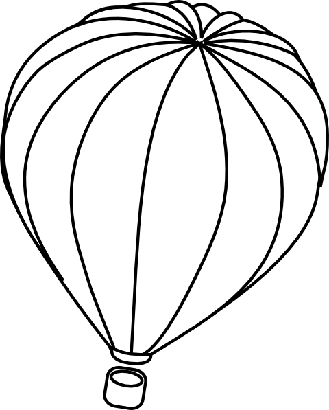 Hot Air Balloon Outline clip art - vector clip art online, royalty ...