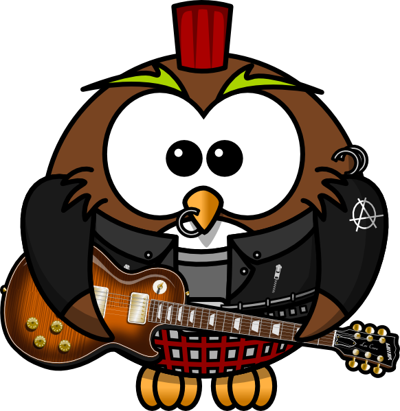 Owl Rock Star clip art - vector clip art online, royalty free ...