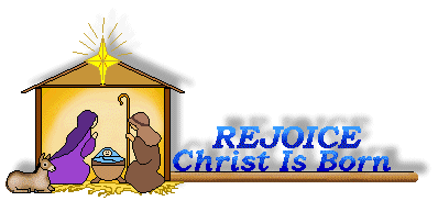 Christmas Clip Art - Nativity Stable Scene Divider