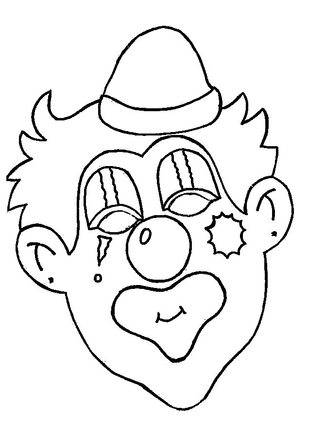 clown face Colouring Pages