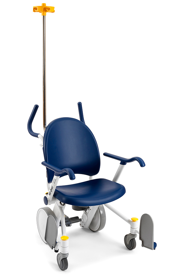 Michael Graves designs the Stryker Prime TC, a patient transport chair