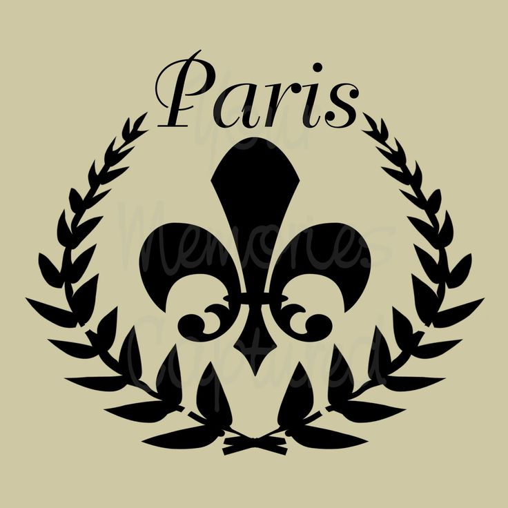 Paris Shabby Chic Fleur de Lis Wreath Reusable Stencil - for fabric, …