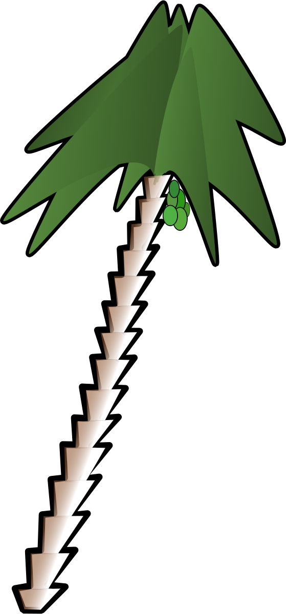 Leaning Palm Tree Clipart by juanfilpo : Nature Cliparts #15552 ...