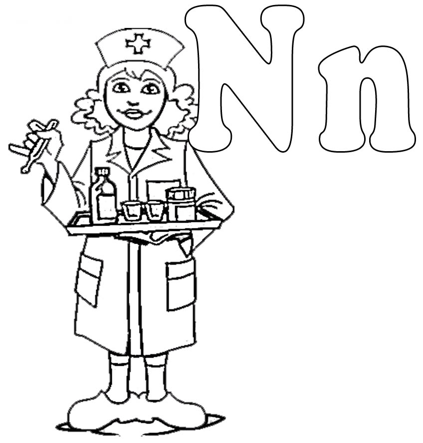 N Is For Nurse Coloring Pages - Activity Coloring Pages : Girls ...