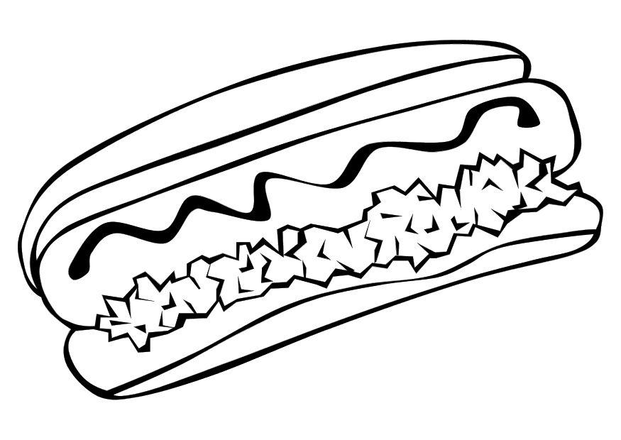 Coloring page hot dog - img 10234.