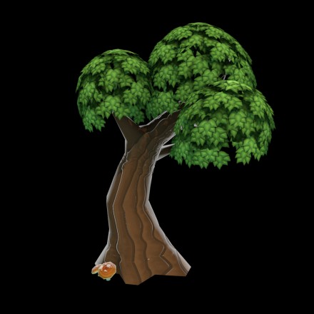 Cartoon Forest Tree | Blend Swap