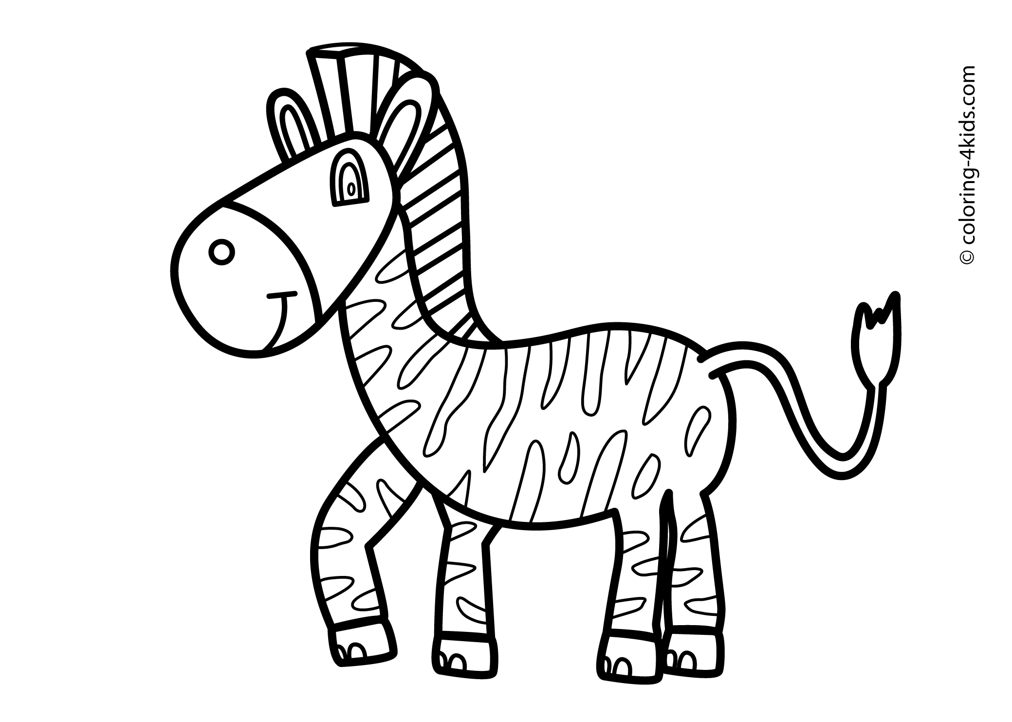 Zebra In Line Drawing - Cliparts.co