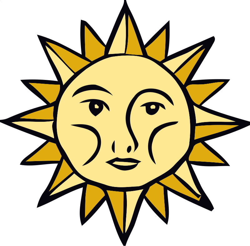 Sun Faces Clip Art