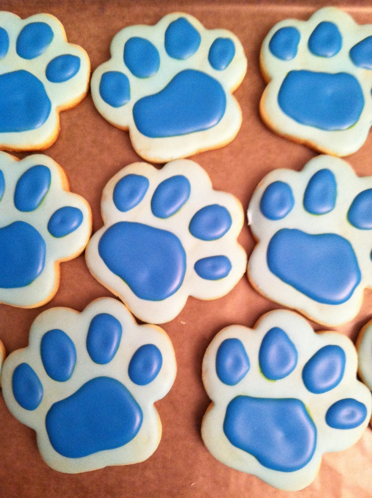 paw print cookie order for Blue's clues theme birthday | macarons ...